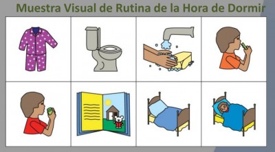 muestra visual rutina dormir TEA