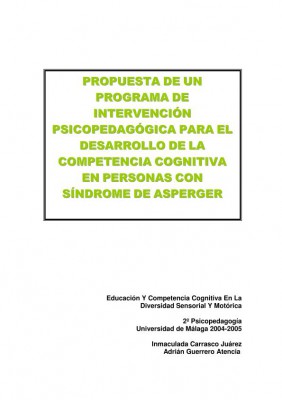 programa intervención pedagogica Asperger