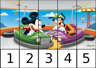 puzle de numeros 1-5 disney 1