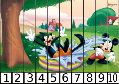 puzzle de numeros 1-10 disney 1