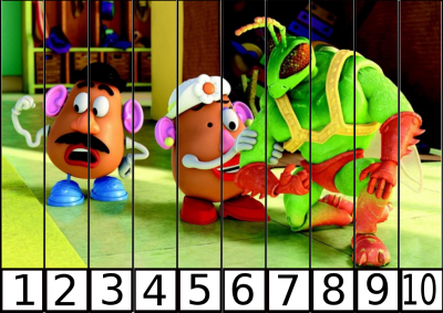 puzzle de numeros 1-10 hello TOY STORY