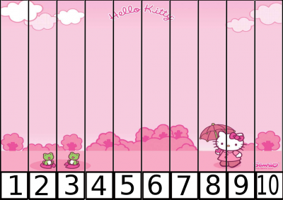 puzzle de numeros 1-10 hello kitty 2