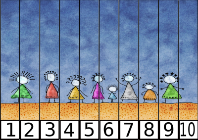 puzzle de numeros 1-10 para los mas peques