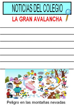 PLANTILLA NOTICIAS DEL COLEGIO la avalancha