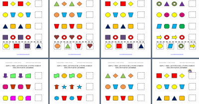 Actividades de cortar y pegar con formas geométricas EDITABLE