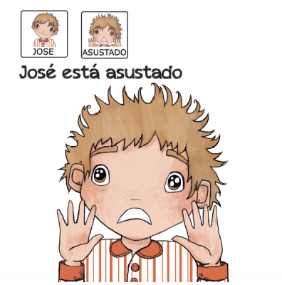 Cuentos para niños con pictogramas TEA ACNEAE EMOCIONES JOSE ESTA ASUSTADO