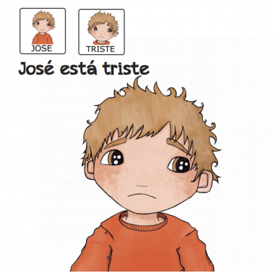 Cuentos para niños con pictogramas TEA ACNEAE EMOCIONES JOSE ESTA TRISTE