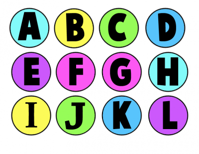abecedario para tapones color  grande 1