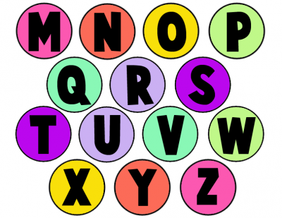 abecedario para tapones color  grande 2