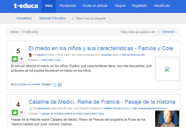 Queremos ofrecerte la posibilidad de aumentar notablemente las visitas que diariamente recibes en tu blog, mediante la publicación en t-educa de los contenidos que realices. Desde T-EDUCA nosotros los lanzaremos […]