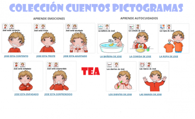 Autismo ACNEAE Colección de cuentos con pictogramas Aprendemos