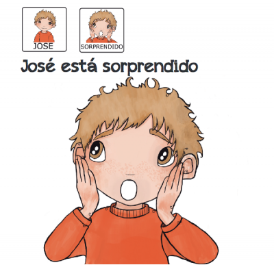 Cuentos para niños con pictogramas TEA ACNEAE EMOCIONES JOSE ESTA SORPRENDIDO