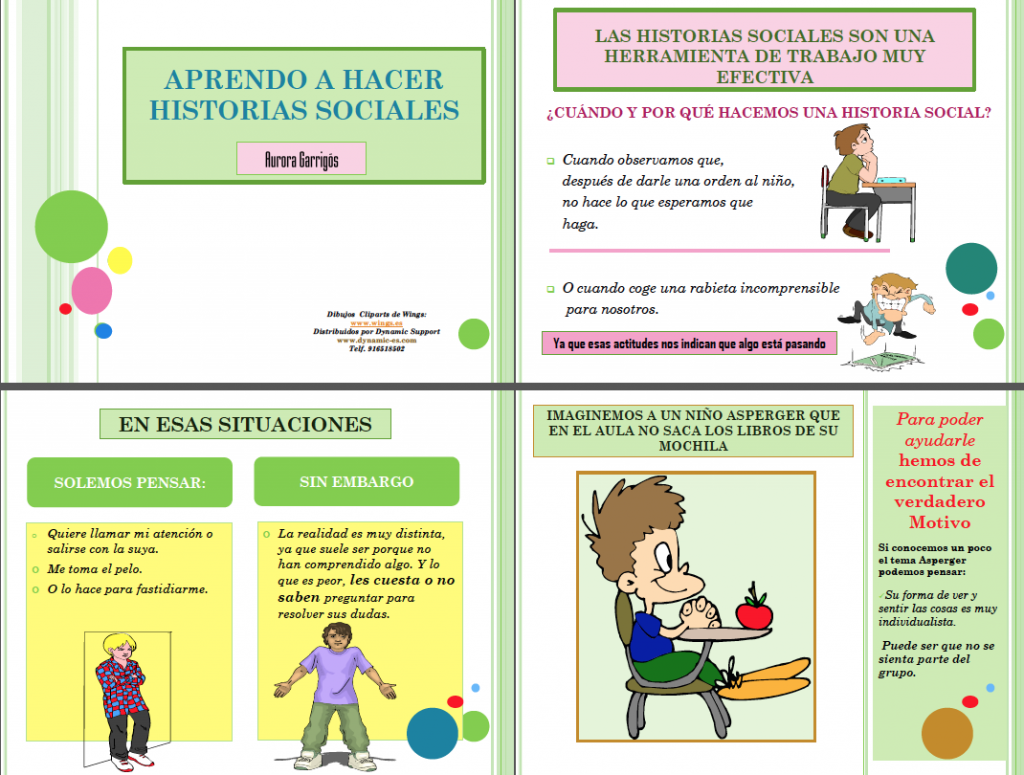 Presentacion para aprender a elaborar historias sociales para niños y niñas con sindrome de Asperger o trastornos de espectro autista de alto funcionamiento. A pesar de las características que identifican […]