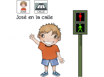 Cuentos para niños con pictogramas TEA ACNEAE Rutinas José en la Calle