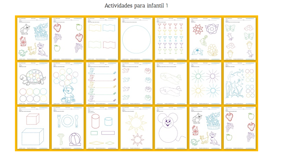 Cuadernillo de actividades de educación preescolar 1 Actividades para  infantil