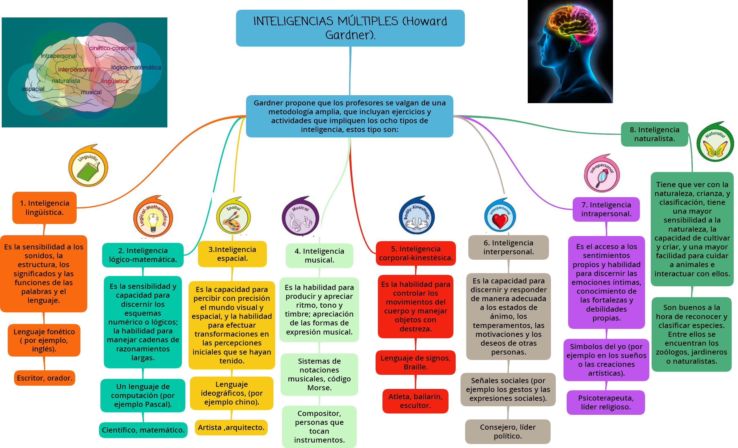 Arriba 76+ imagen mapa mental de inteligencias multiples pdf
