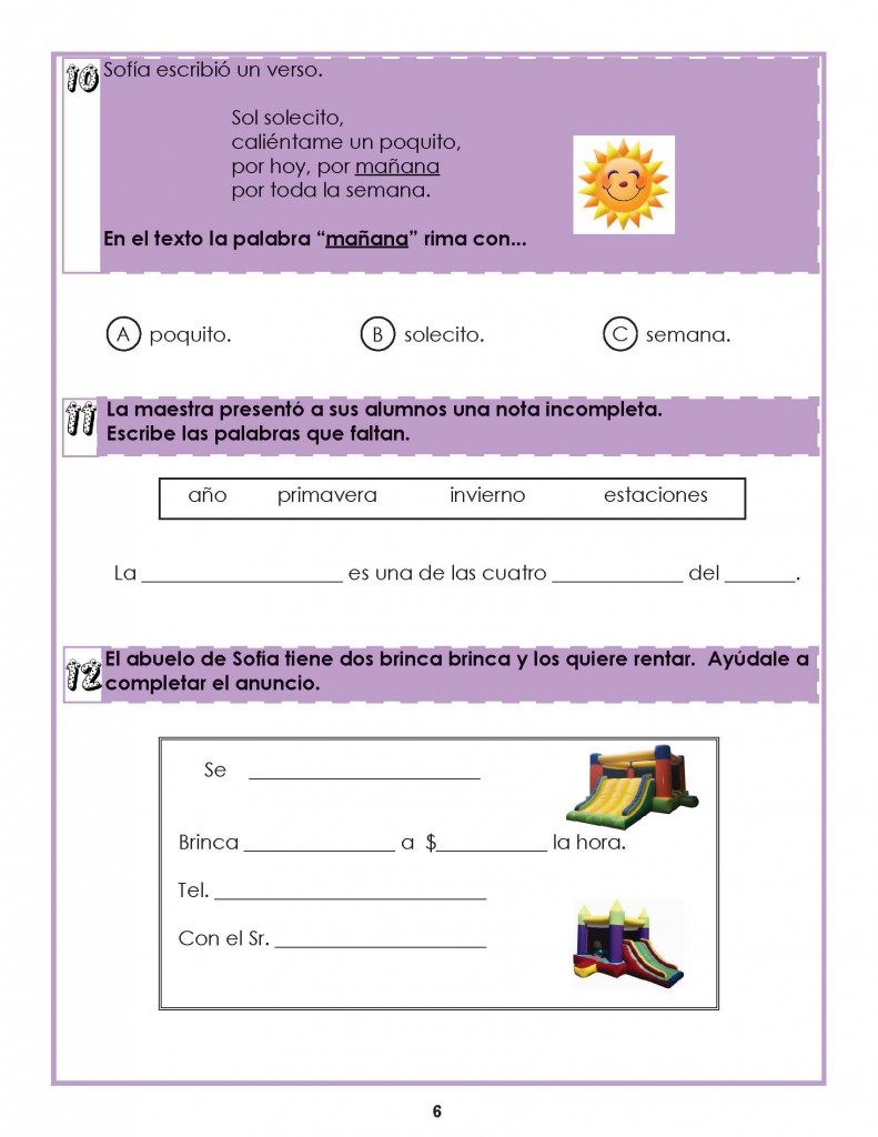 Cuaderno de repaso escolar primavera ideal para primer grado o primero ...