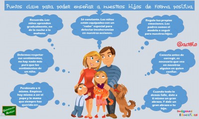 Puntos clave para poder enseñar a nuestros hijos de forma positiva