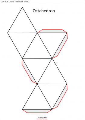 octaedro para recortar