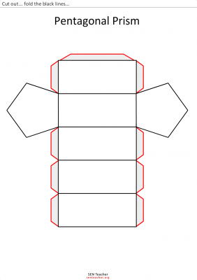 prisma pentagonal para recortar