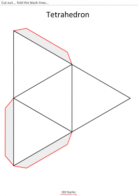 tetraedro para recortar