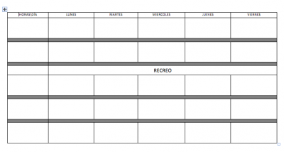 plantillas horarios infantil 2