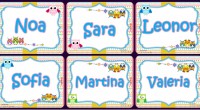 Tarjetas imprimibles Nombres de  Niñas Motivo Búhos + Plantilla . . .  