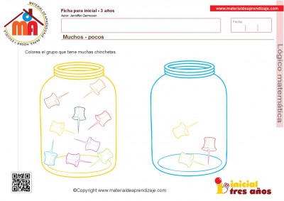 Colección de ficha para trabajar razonamiento Lógico matemático educación Infantil13