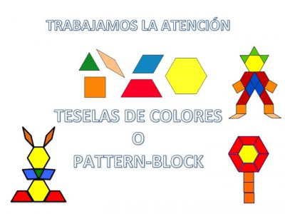 Trabajamos la atención con Pattern Block Mats o Teselas de colores 2