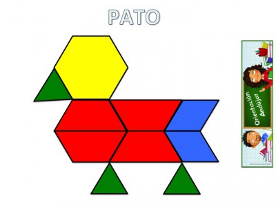 Trabajamos la atención con Pattern Block Mats o Teselas de colores PATO