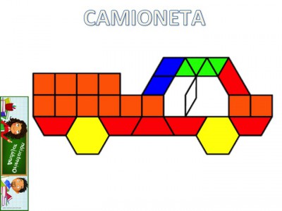 Medios de transporte con Pattern Blocks Mats camioneta