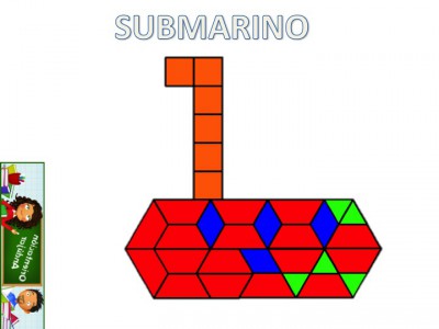 Medios de transporte con Pattern Blocks Mats submarino