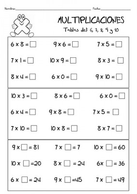 TRABAJAMOS LAS TABLAS DE MULTIPLICAR 11