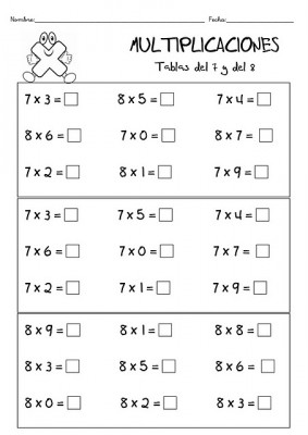 TRABAJAMOS LAS TABLAS DE MULTIPLICAR 4