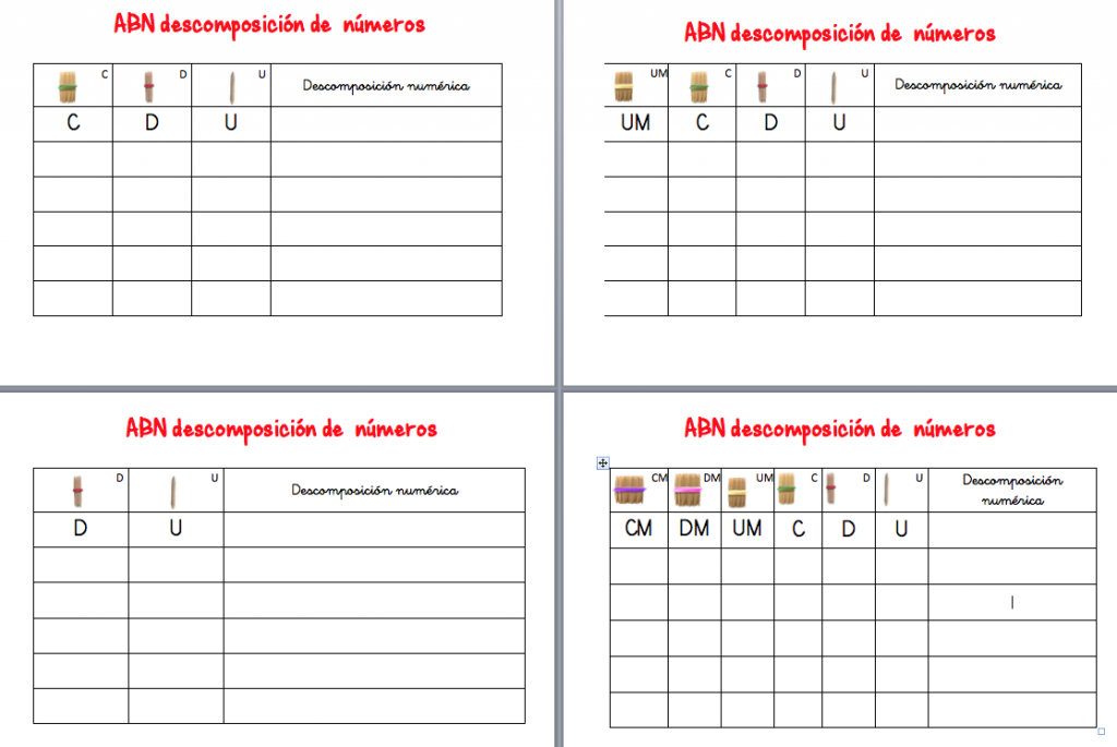 Aquí os dejamos un fantástico conjunto de plantillas para la descomposición de números. HASTA LAS DECENAS ABN descomposición de numeros hasta DECENAS plantilla HASTA LAS CENTENAS ABN descomposición de numeros […]