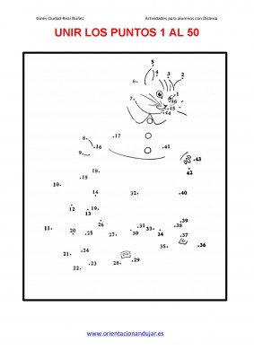 Motricidad y números del 1 al 50 Super colección vamos a unir puntos y a colorear4