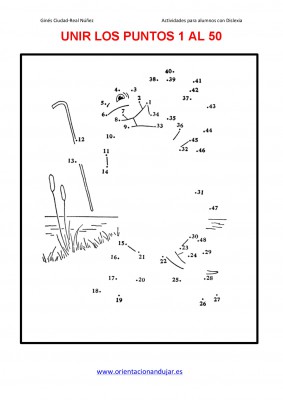 Motricidad y números del 1 al 50 Super colección vamos a unir puntos y a colorear5