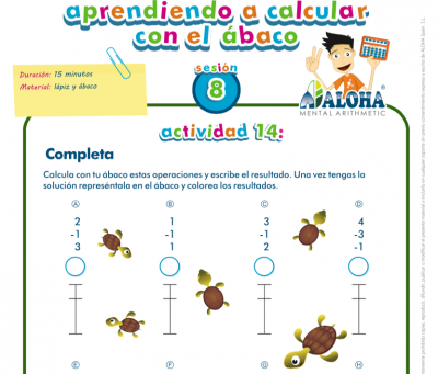 Adición y Sustracción con el Ábaco para Tercero de Primaria