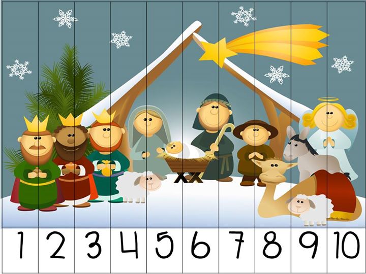 rompecabezas numericos para navidad (8) - Orientación ...