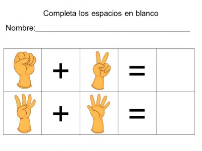 vamos a sumar con los dedos (10)