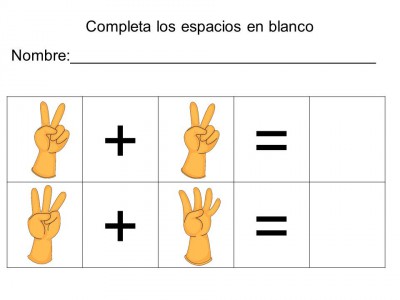 vamos a sumar con los dedos (20)