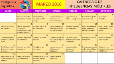 CALENDARIO INTELIGENCIAS MULTIPLES mes MARZO (1)