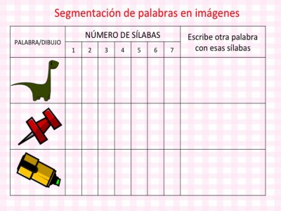 DISLEXIA Colección actividades segmentación de palabras en imágenes conciencia fonológica3