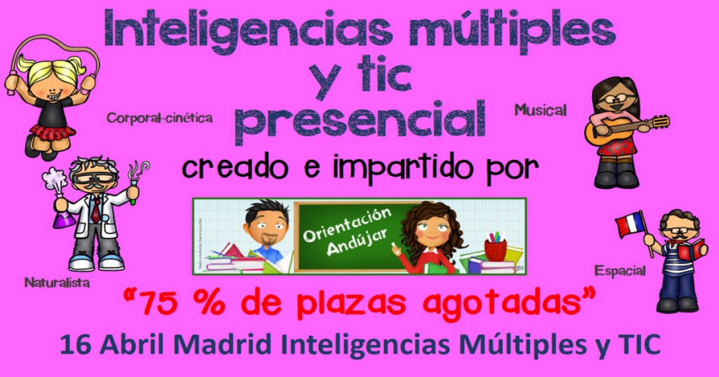 ULTIMAS PLAZAS DISPONIBLES Ya lo tenemos todo organizado para estar con todos vosotros y vosotras el próximo sábado 16 de Abril para dar nuestro taller de Inteligencias Múltiples y herramientas […]