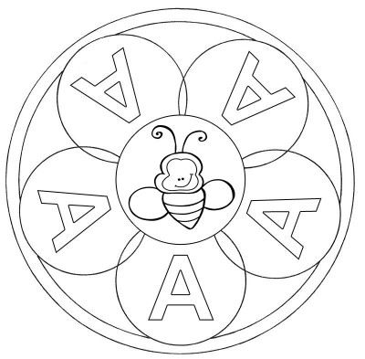 mandala letra a