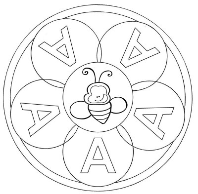 mandala letra a