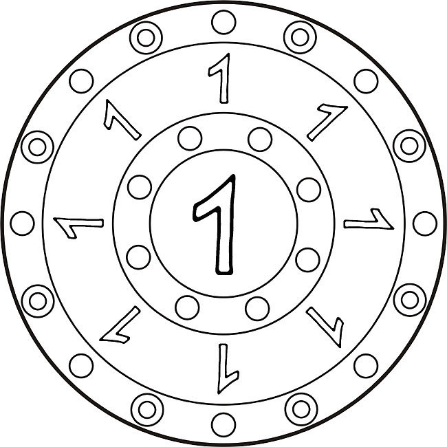 mandala-zahlen-eins