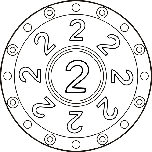 mandala-zahlen-zwei - Orientación Andújar - Recursos Educativos