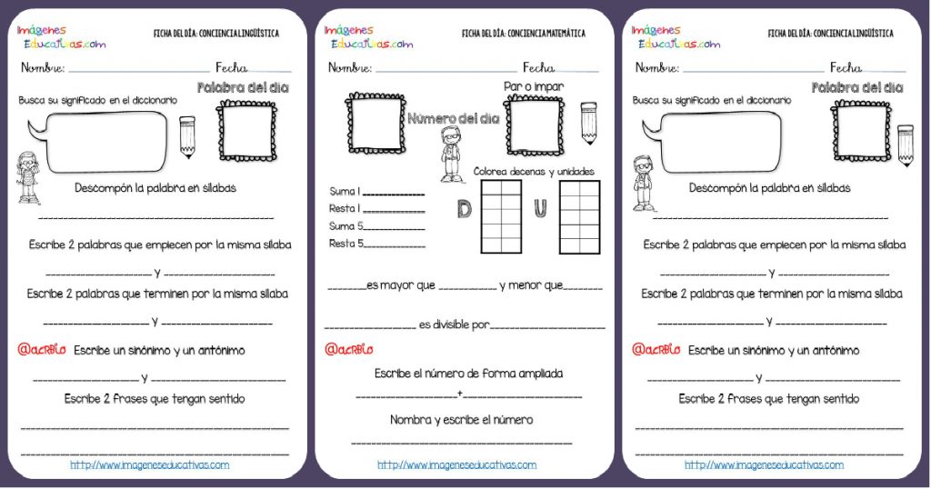 Trabajamos la atención con la Ficha del día conciencia matemática y lingüística Para descargar las imágenes pincha en la imagen que quieres descargar, se abrirá en una nueva ventana, pincha […]
