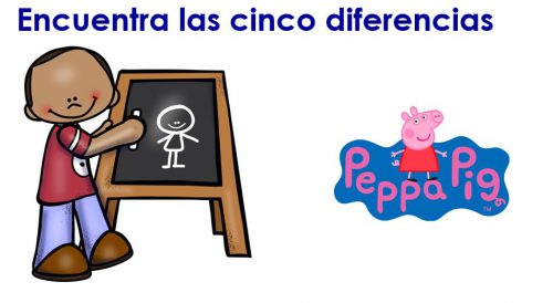 Trabajar la atención Encuentra las diferencias y colorea especial Peppa Pig